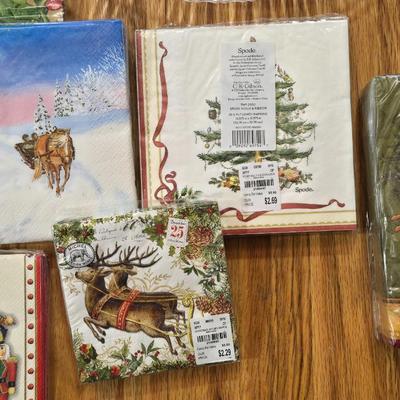 Seasonal Paper Napkins & Plastic Serving Trays