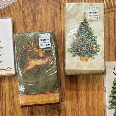 Seasonal Paper Napkins & Plastic Serving Trays