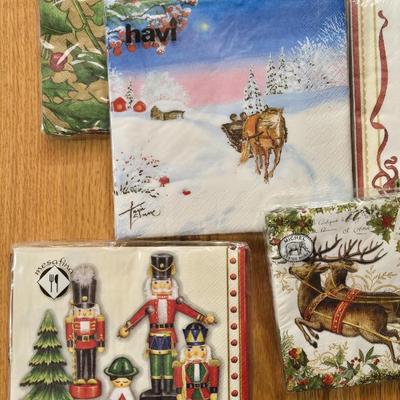 Seasonal Paper Napkins & Plastic Serving Trays