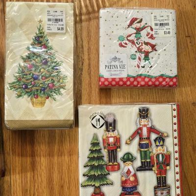 Seasonal Paper Napkins & Plastic Serving Trays