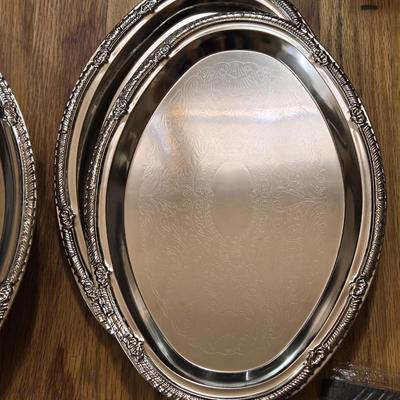 Seasonal Paper Napkins and Metal Serving Trays