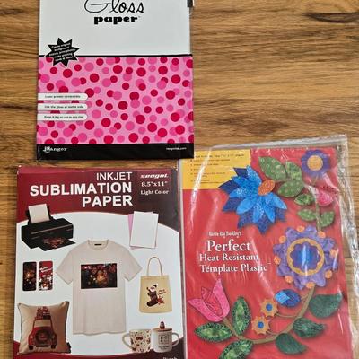 New Packages of Crafting Materials - Sublimation, Glass, and Template Plastic