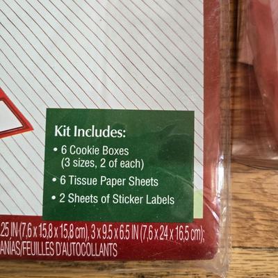 New Large Package of Cookie Cutters, Parchment Paper, Toothpicks, Foldable Paper Treat Boxes