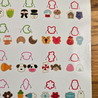 New Large Package of Cookie Cutters, Parchment Paper, Toothpicks, Foldable Paper Treat Boxes