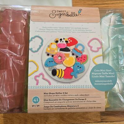 New Large Package of Cookie Cutters, Parchment Paper, Toothpicks, Foldable Paper Treat Boxes