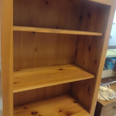 Wooden Adjustable Shelf Bookcase with Enclosed Storage Cabinet- Approx 32" x 16" x 72" Tall (Choice #2)