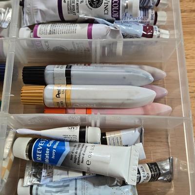 Large Lot of Watercolor Paints with Storage #1 Container