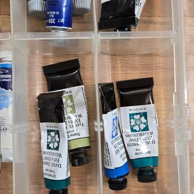 Lot of Watercolor Paints with Storage Container and Palette Case#2