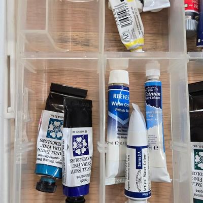 Lot of Watercolor Paints with Storage Container and Palette Case#2