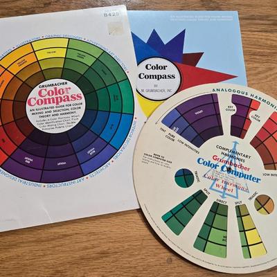 Vintage Book 'Making the Brush Behave' and Color Compass