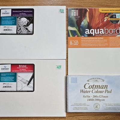 New Watercolor Pad, Aqua Boards, and Art Boards