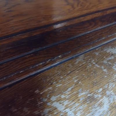 Antique Curved Glass Tiger Oak China Cabinet- Approx 37 3/4" x 14" x 57" Tall