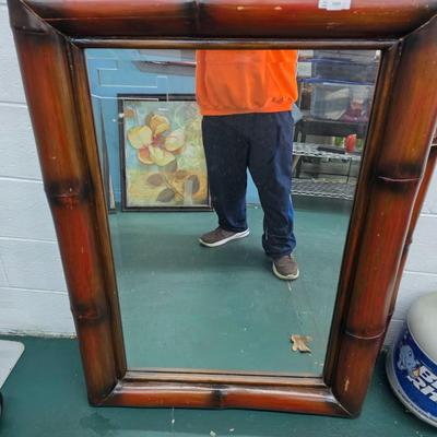 Large wood mirror
