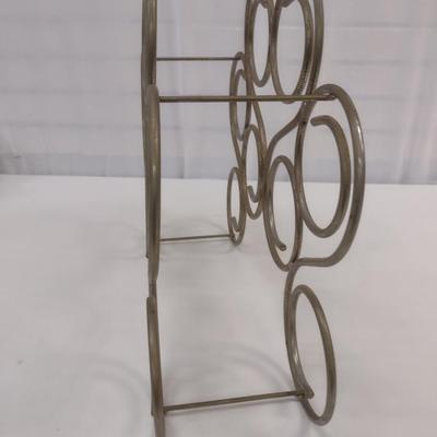 Metal Scroll Design Wine Rack