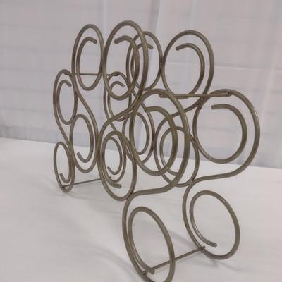 Metal Scroll Design Wine Rack