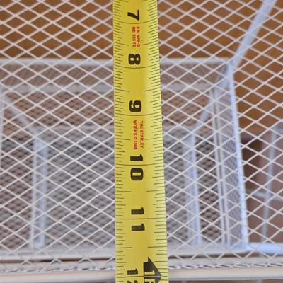 Multi-Tier White Metal Storage Baskets