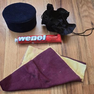 Jewelry and Presentation Box and Drawstring Bag, Polishing Cloth and Cream