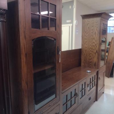 Troyer's Hilltop Bookshelf/Storage Cabinet- Approx 23" x 16 1/2" x 77 1/2" Tall (Left Hand Unit) * See Note Below