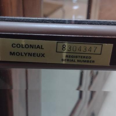 Colonial Molyneux Wood Cased Grandfather Clock with Moon Dial- Approx 18 1/2" x 11 1/2" x 76 1/4" Tall