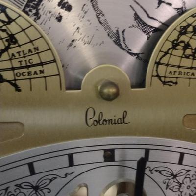 Colonial Molyneux Wood Cased Grandfather Clock with Moon Dial- Approx 18 1/2" x 11 1/2" x 76 1/4" Tall