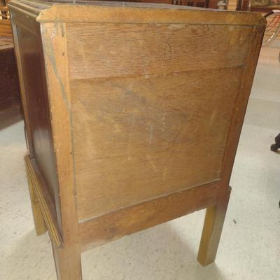 Wooden Storage Chest Style Side/Accent Table- Approx 16" x 13 3/4" x 26 1/4" Tall