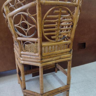 Bamboo Frame Arm Chair with Cane Seat (Choice #1)