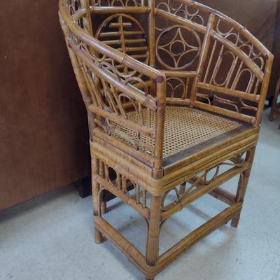 Bamboo Frame Arm Chair with Cane Seat (Choice #1)