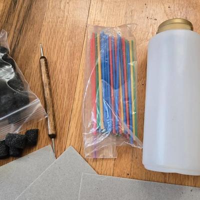 Paper Cutter, Application Sticks, Glue, Stencils and More
