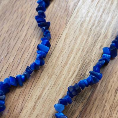 (2) Gematone Necklaces - Chalcedony & Lapis