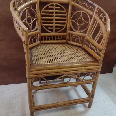 Bamboo Frame Arm Chair with Cane Seat (Choice #2)