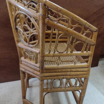 Bamboo Frame Arm Chair with Cane Seat (Choice #2)
