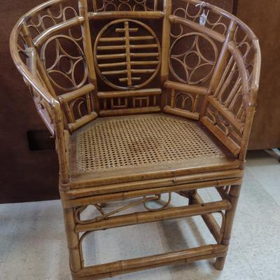 Bamboo Frame Arm Chair with Cane Seat (Choice #3)