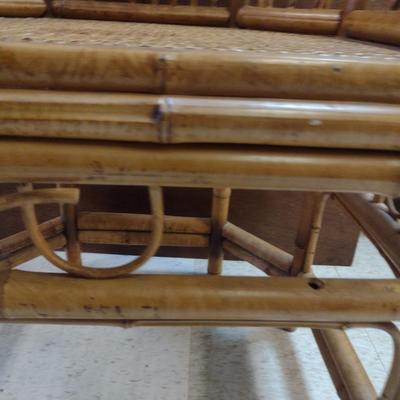 Bamboo Frame Arm Chair with Cane Seat (Choice #3)