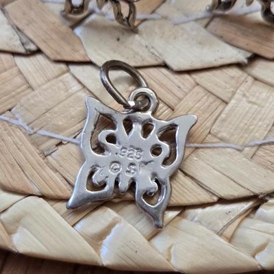Sterling Silver Butterfly Earrings and Pendant