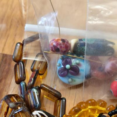 Large Lot of Mixed Glass & Seed Beads