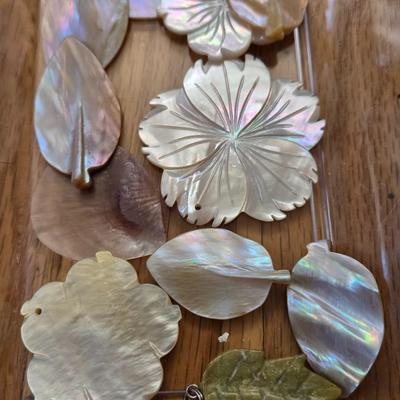 Amber, Mother Of Pearl, Glass Beads & Jewelry Findings