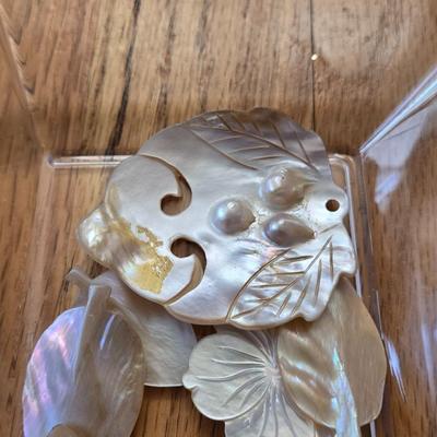 Amber, Mother Of Pearl, Glass Beads & Jewelry Findings