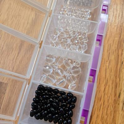 Glass Beads - Clear, Black, Black & White