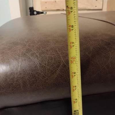 Mitchell Gold Leather Covered Ottoman Bench Seat- Approx 45 1/2" x 27" x 17" Tall