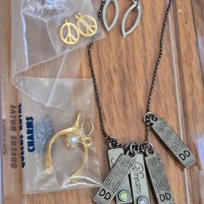 Large Lot of Jewelry Findings, Beads, & Broken Jewelry