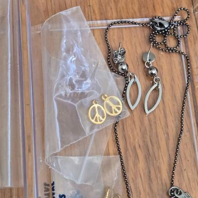 Large Lot of Jewelry Findings, Beads, & Broken Jewelry