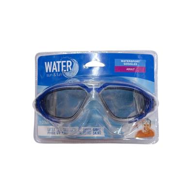 Adult Blue Water Fun & Sun Watersport Swim Goggles UV Protection Latex Free