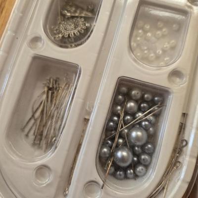 (2) Bead Boards Filled with Beads and Jewelry Findings