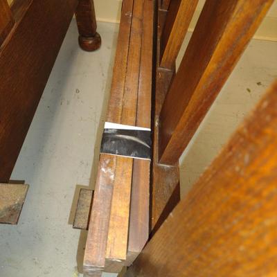 Children's Size Antique Bed with Inlay Design