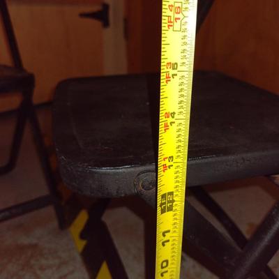 Antique Children's Metal Folding Garden Chairs- Set of Four