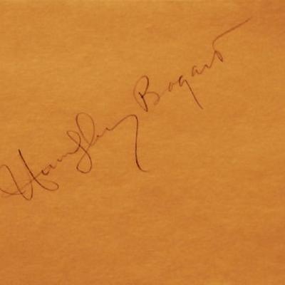 Humphrey Bogart signature slip 