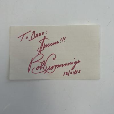 Actor Bob Cummings original signature
