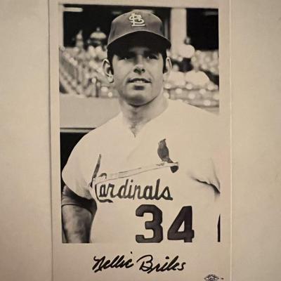 Nellie Briles facsimile signed photo. 3x5 inches