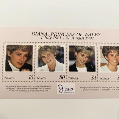 Tonga Diana Princess of Wales commemorative stamp set