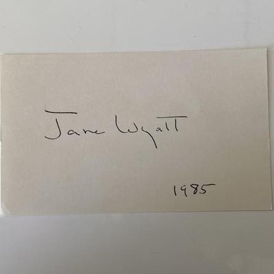 Jane Wyatt original signature 
